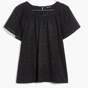 Madewell Eyelet Flutter-Sleeve Top
